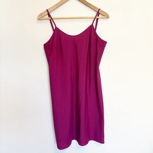 Nanette Lepore Deep Magenta Romantic Mini Satin Slip Dress size 6 cm